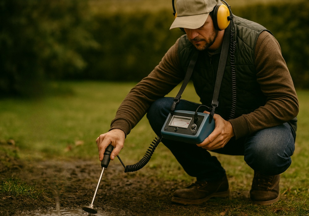 Detector de fugas de agua en tuberías enterradas