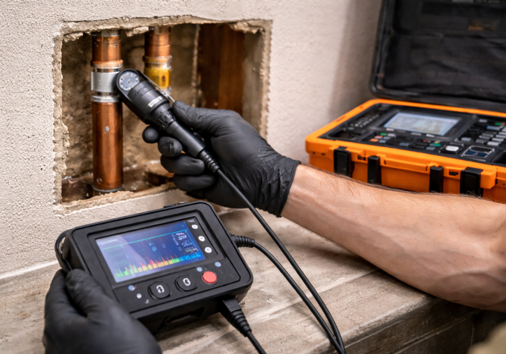 detección de fugas con hidrosonda