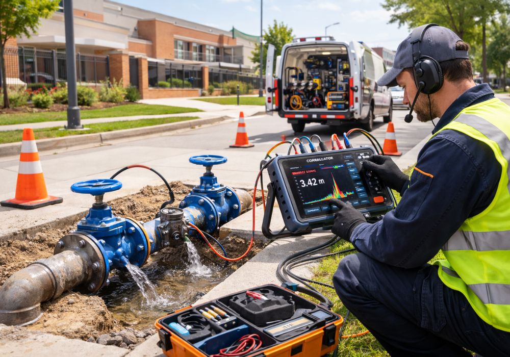 detección de fugas con correlador electrónico