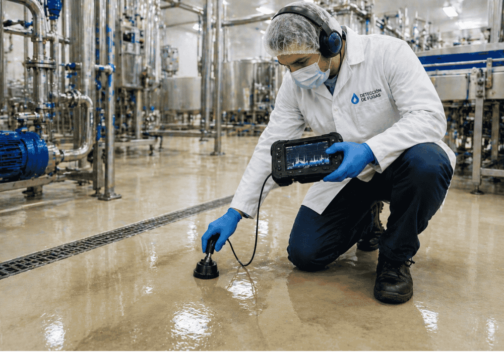 Detección de fugas en industrias alimentarias