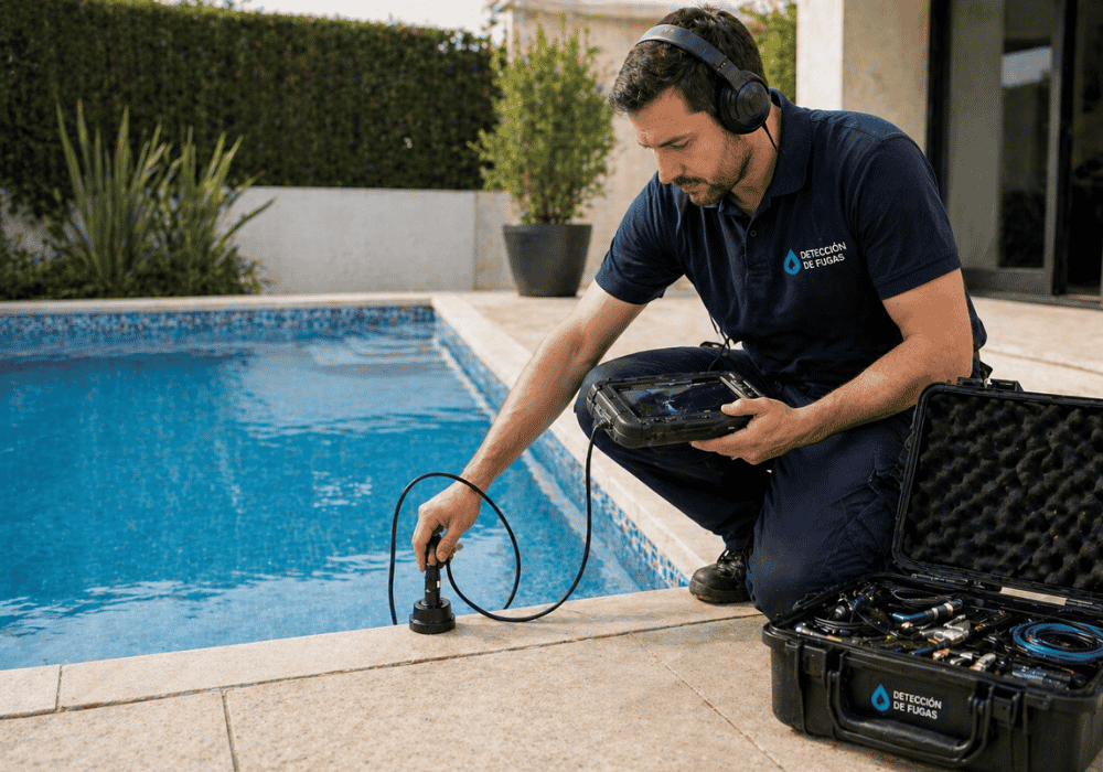 reparar fugas en piscinas privadas