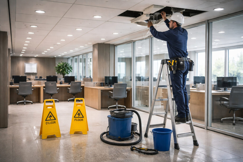 reparar fugas en oficinas bancarias