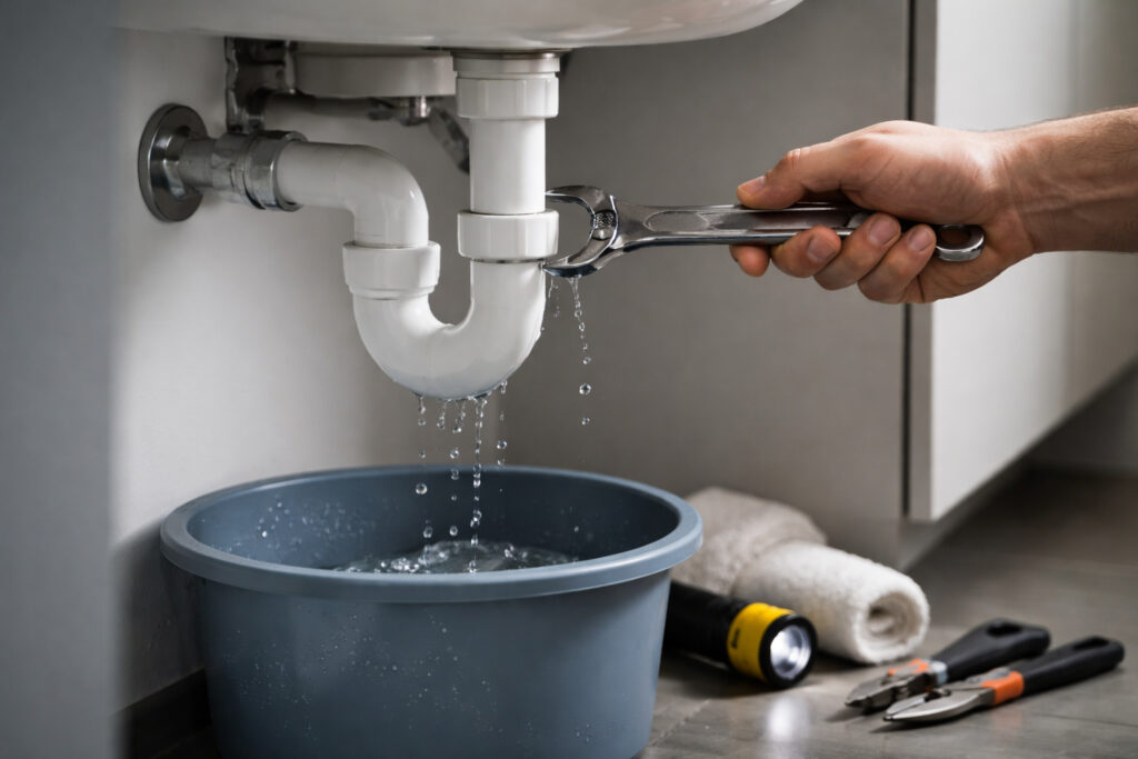 sifón de lavabo pierde agua