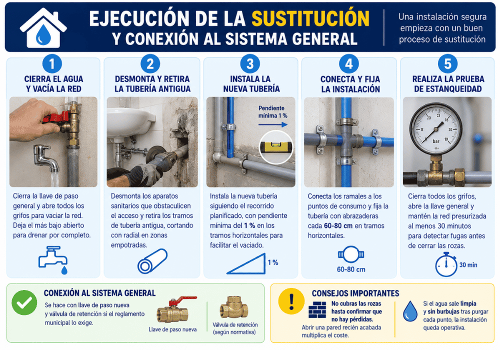 Cuándo cambiar las tuberías antiguas para evitar fugas