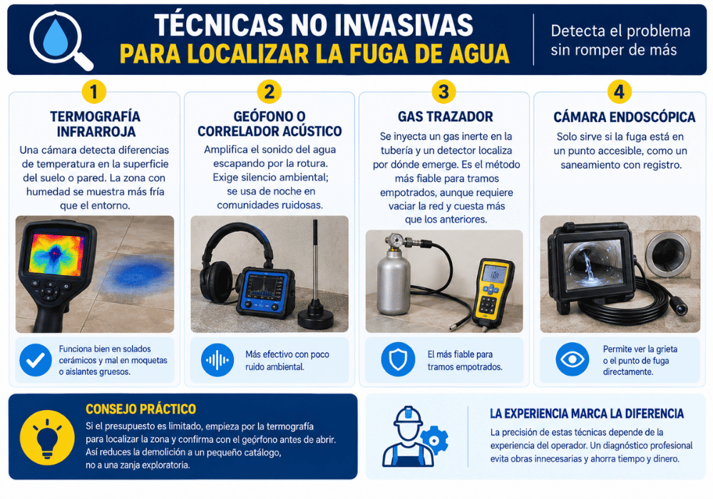 Fugas de agua en pisos antiguos vs obra nueva cómo detectarlas